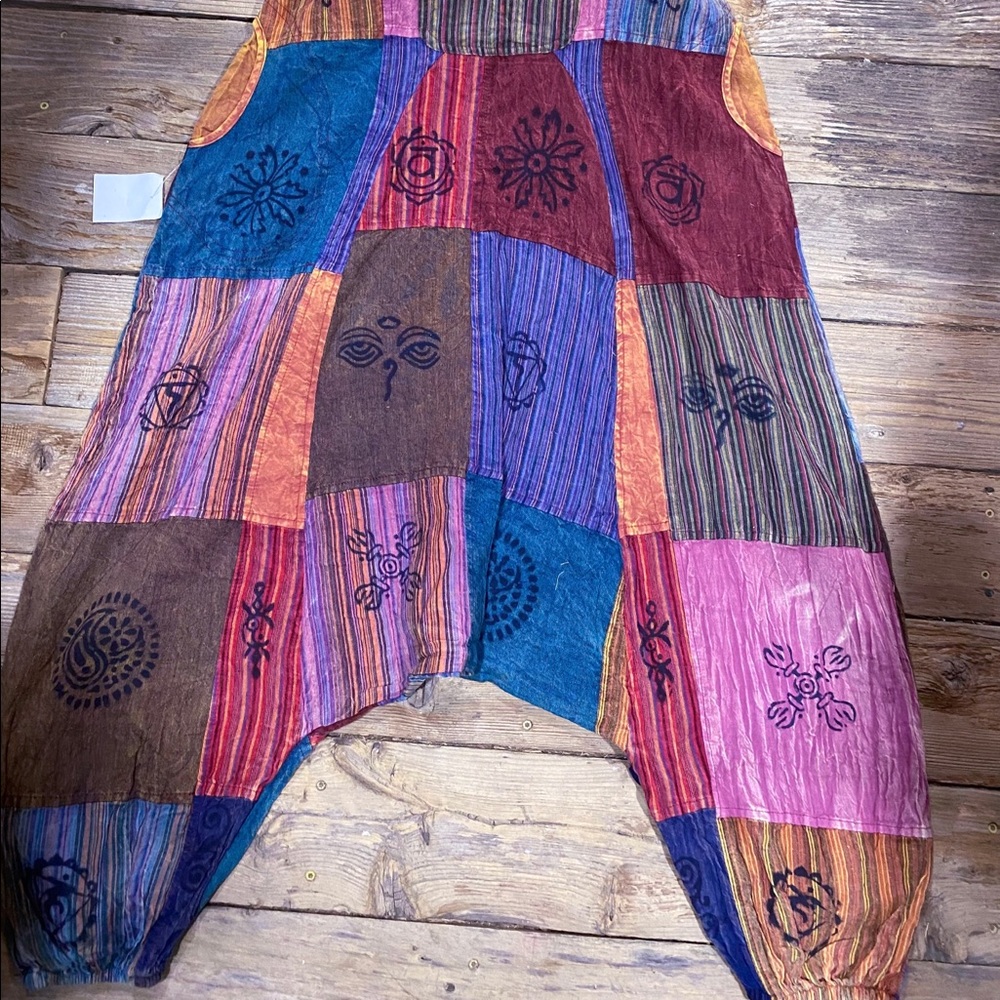 Boho hippie patchwork jumpsuit - Picture 5 of 5